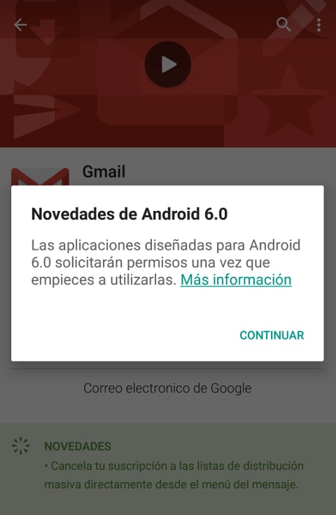 Android 6 permisos